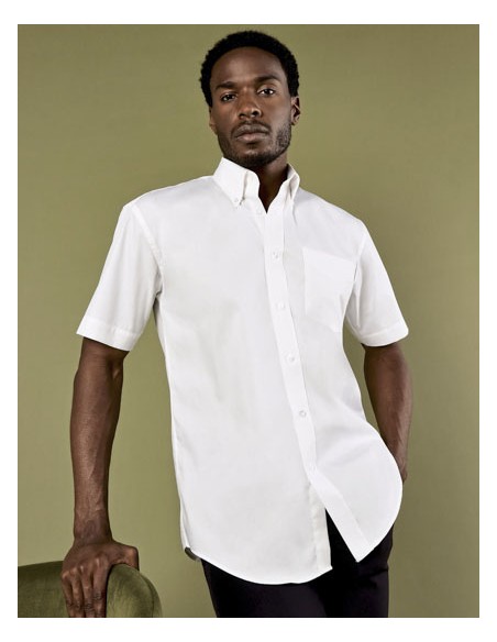 KUS-KK109-Mens Classic Fit Premium Oxford Shirt Short Sleeve 2